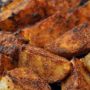 Recipe for Old Bay Style Potato Wedges - Move over plain old fries, there is a new king in town. These Old Bay Style Potato Wedges pack so much more flavor, and are super easy to make. You can whip up a batch in the time it takes to make boring old bagged, frozen fries.