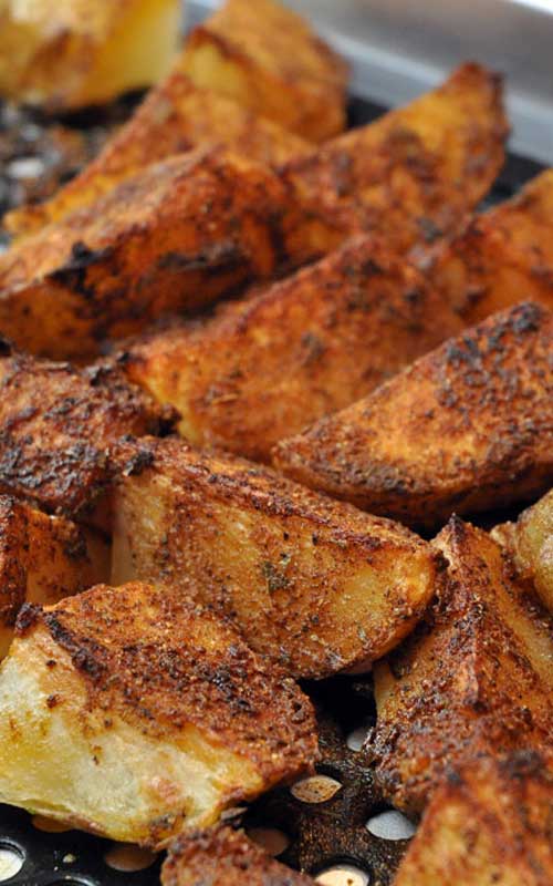 Recipe for Old Bay Style Potato Wedges - Move over plain old fries, there is a new king in town. These Old Bay Style Potato Wedges pack so much more flavor, and are super easy to make. You can whip up a batch in the time it takes to make boring old bagged, frozen fries.