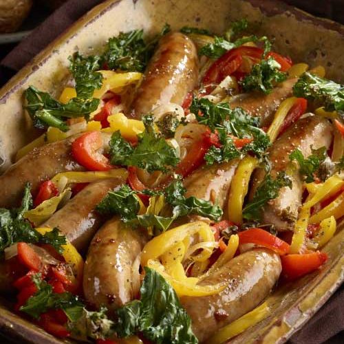 Italian Sausage Stew With Peppers And Crispy Kale Recipe - Flavorite