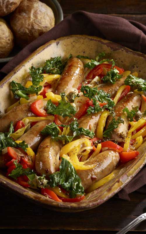 Italian Sausage Stew With Peppers And Crispy Kale Recipe - Flavorite