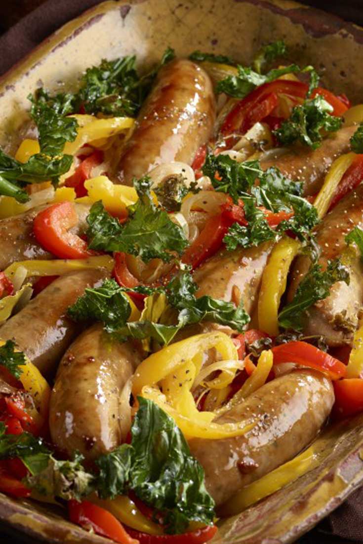 Italian Sausage Stew With Peppers And Crispy Kale