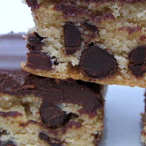 Chocolate and peanut butter, two flavors that are meant to go together. And what better way to combine them than making up some scrumptious Peanut Butter Blondies With Chocolate Ganache.