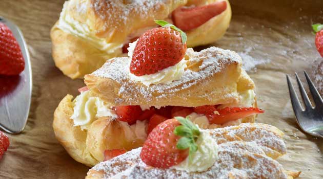 Strawberry Cheesecake Eclairs Recipe - Flavorite