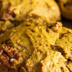 This Vegan Pumpkin Spice Muffin recipe has a wonderful warm, buttery flavor that tastes just like fall. So perfectly soft, moist, dense and delicate that you may just want them every time of year!