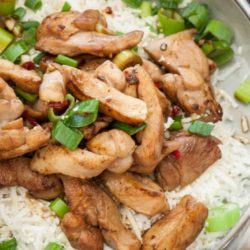 Do you love Kung Pao Chicken? This recipe is a healthier twist on the takeout classic, so there is no need to feel guilty if you have a craving. This recipe is also super fast and easy...so that craving may come on even more often!