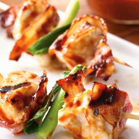 Grilled Bacon Chicken Skewers